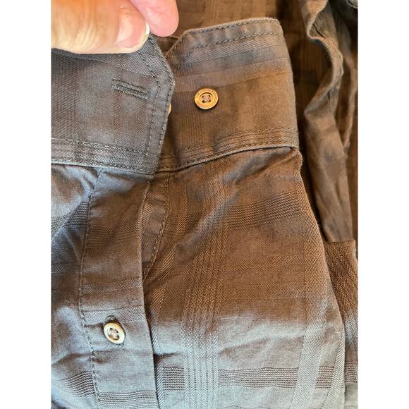 Rock & Republic Y2K Western Shirt Mens Large Grey Black Denim Button Down Cotton - Picture 8 of 12